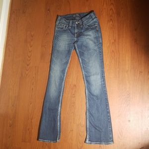 SIZE 25/L32 SILVER JEANS